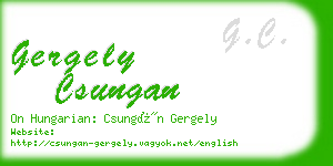 gergely csungan business card